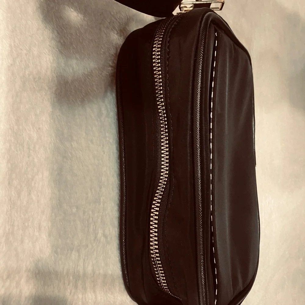 Alexis‎ Bendel Black Nylon Crossbody Bag AB Logo Adjustable Strap